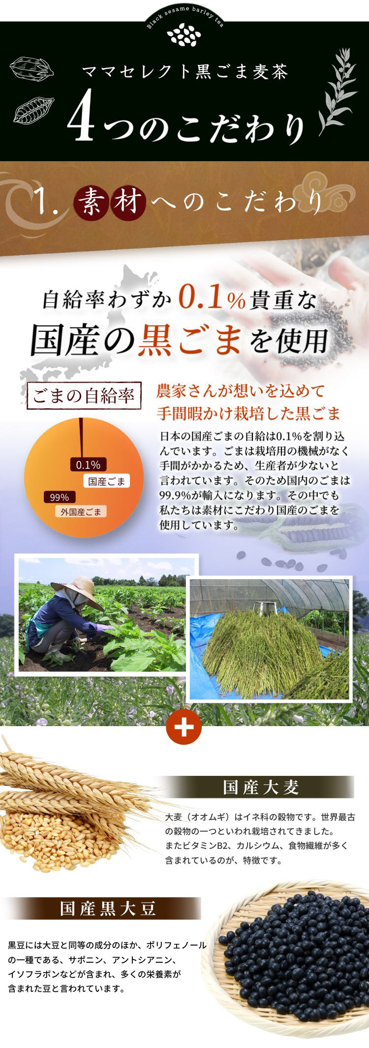 温活農園の国産黒ごま麦茶